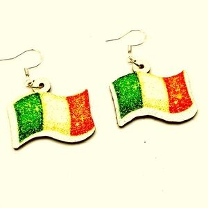 NEW St. Patrick's Day Lucky Irish Ireland Flag Earrings